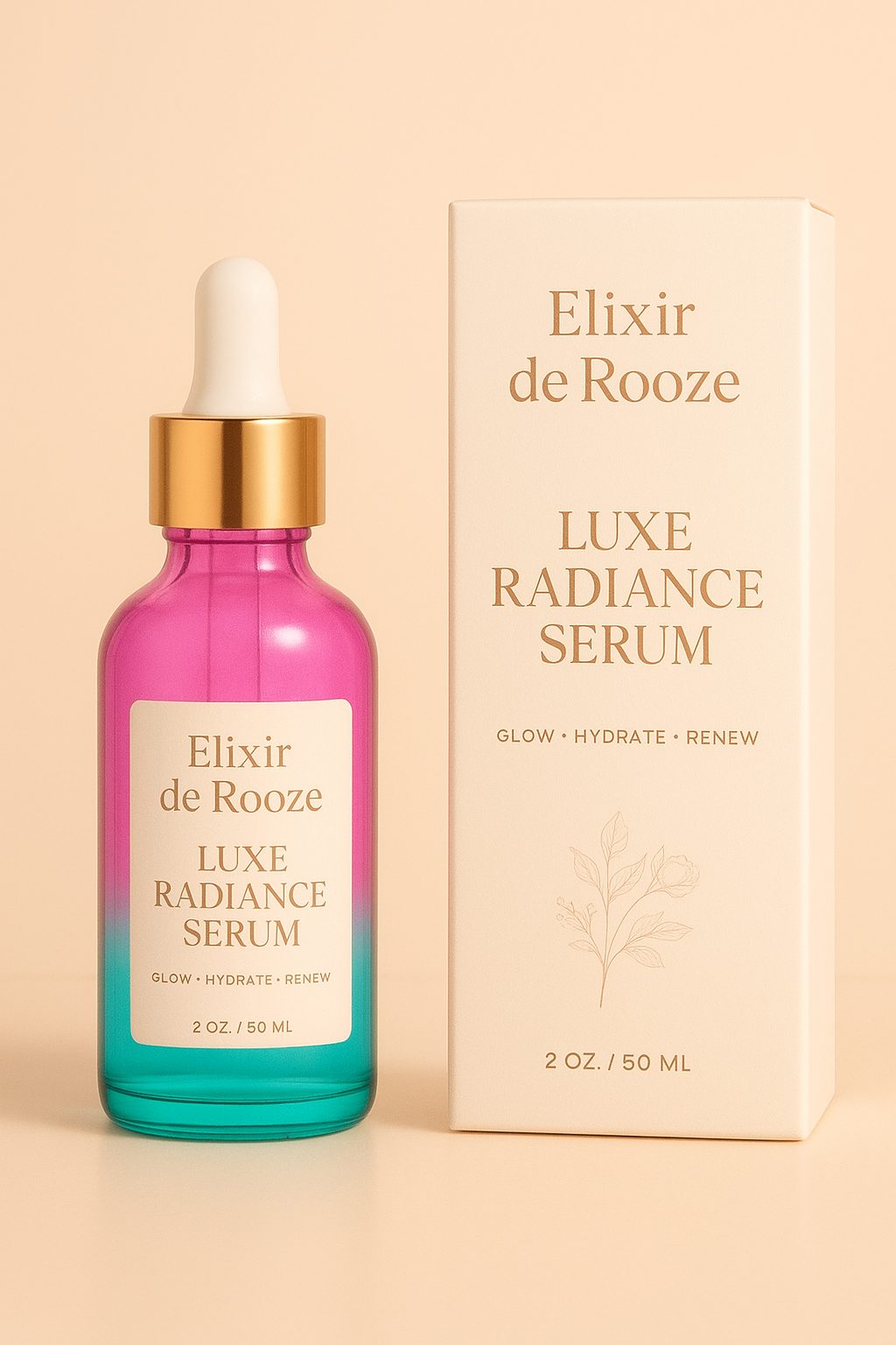 LUXE RADIANCE SERUM
GLOW • HYDRATE • RENEW